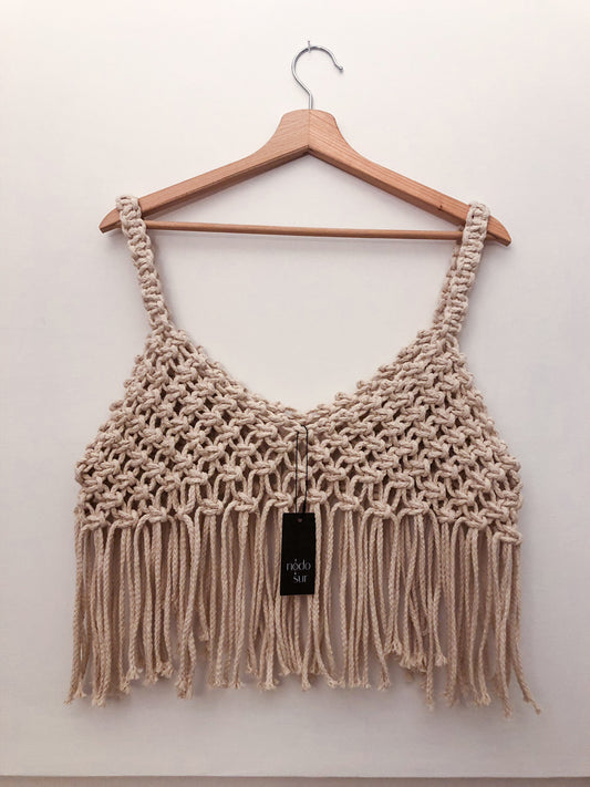 Macrame top with fringes