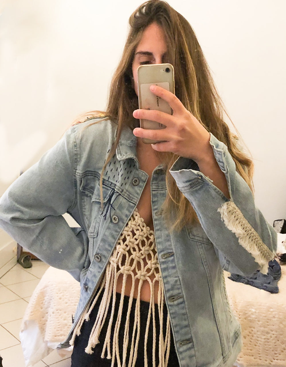 Macrame top with fringes